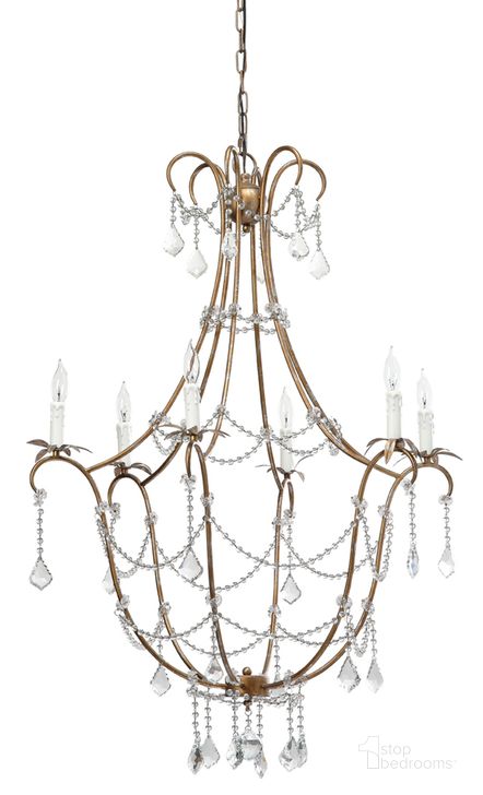 The appearance of Scarlett Champagne Chandelier designed by Jamie Young Company in the transitional interior design. This champagne piece of furniture  was selected by 1StopBedrooms from Scarlett Collection to add a touch of cosiness and style into your home. Sku: 5SCAR-CHAM. Product Type: Chandelier. Material: Iron. Image1