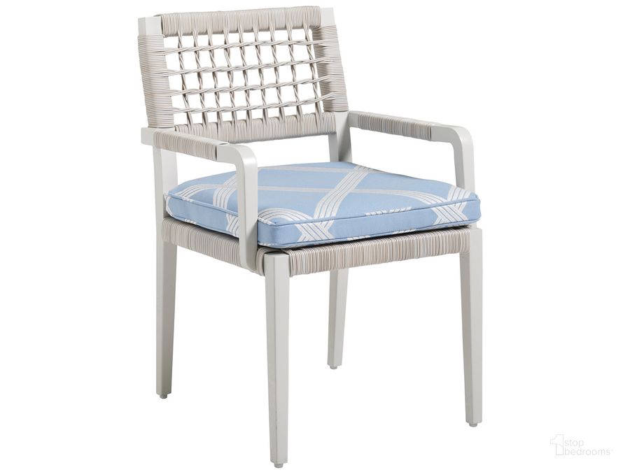 The appearance of Seabrook Arm Dining Chair designed by Tommy Bahama in the coastal interior design. This  piece of furniture  was selected by 1StopBedrooms from Seabrook Collection to add a touch of cosiness and style into your home. Sku: 01-3430-13-40. Product Type: Outdoor Chair. Image1