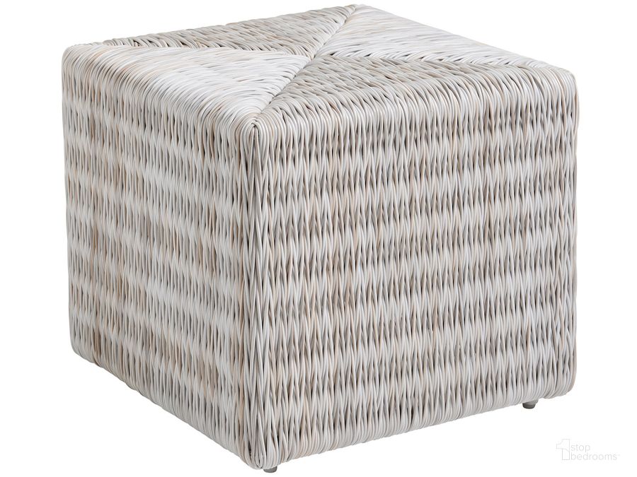 The appearance of Seabrook Cube Ottoman designed by Tommy Bahama in the transitional interior design. This ivory piece of furniture  was selected by 1StopBedrooms from Seabrook Collection to add a touch of cosiness and style into your home. Sku: 01-3430-944. Product Type: Outdoor Ottoman. Image1