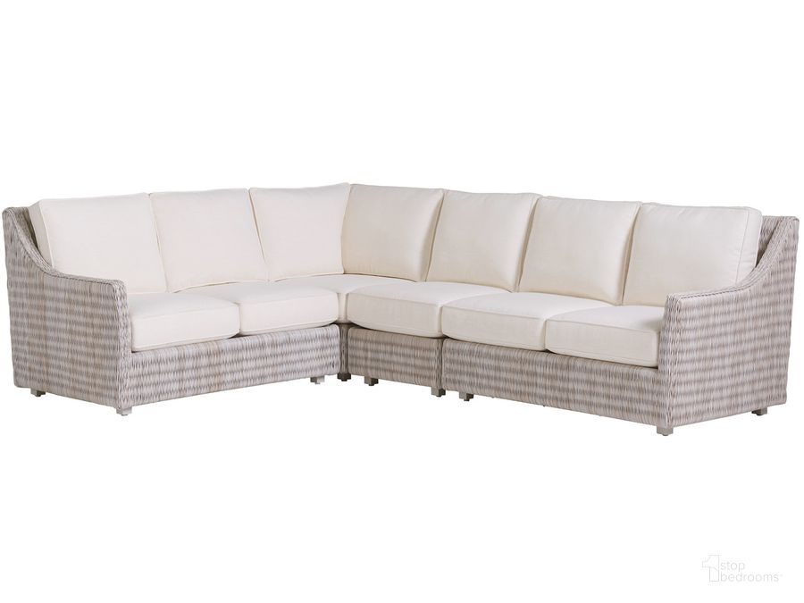 The appearance of Seabrook Sectional designed by Tommy Bahama in the coastal interior design. This  piece of furniture  was selected by 1StopBedrooms from Seabrook Collection to add a touch of cosiness and style into your home. Sku: 01-3430-50S-40. Product Type: Outdoor Conversation Set. Image1