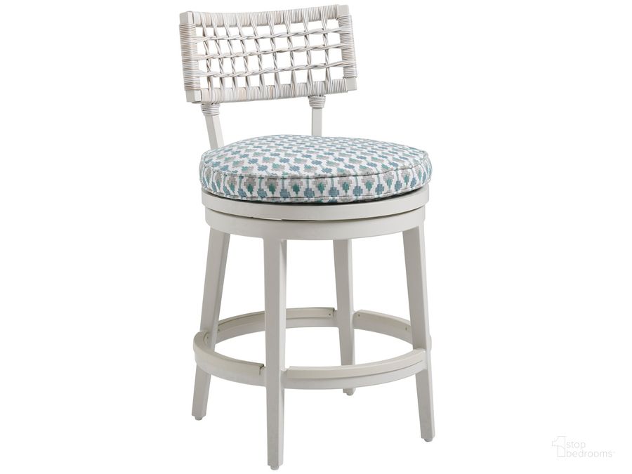 The appearance of Seabrook Swivel Counter Stool designed by Tommy Bahama in the coastal interior design. This  piece of furniture  was selected by 1StopBedrooms from Seabrook Collection to add a touch of cosiness and style into your home. Sku: 01-3430-17SW-40. Product Type: Outdoor Bar Furniture. Image1