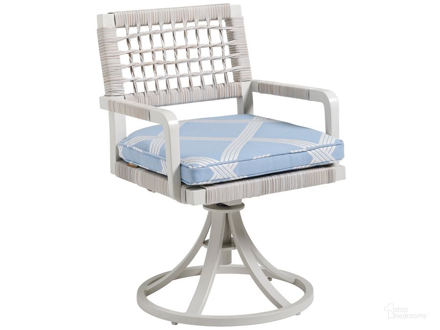 The appearance of Seabrook Swivel Rocker Arm Chair designed by Tommy Bahama in the coastal interior design. This  piece of furniture  was selected by 1StopBedrooms from Seabrook Collection to add a touch of cosiness and style into your home. Sku: 01-3430-13SR-40. Product Type: Outdoor Chair. Image1