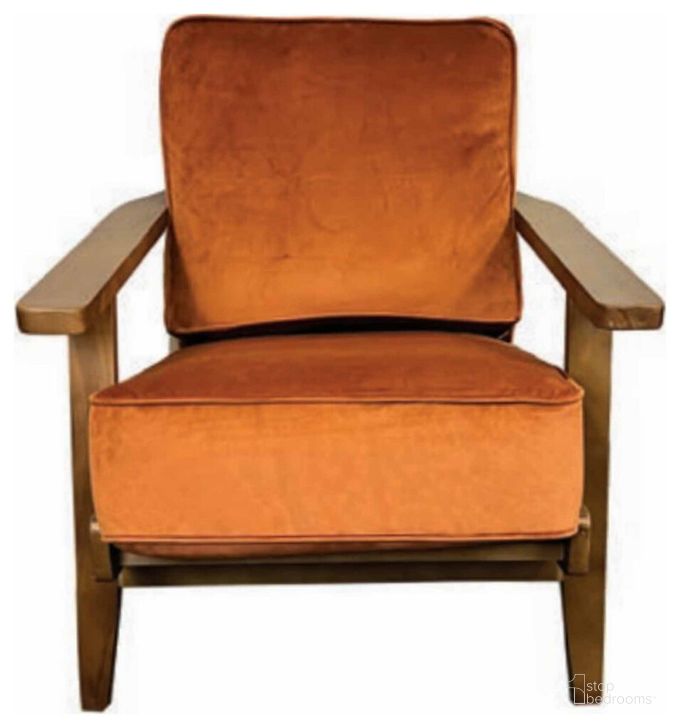 The appearance of Sebago Metro Chair In Burnt Orange designed by Primitive Collections in the modern / contemporary interior design. This orange piece of furniture  was selected by 1StopBedrooms from  to add a touch of cosiness and style into your home. Sku: PC1200BO10. Material: Fabric. Product Type: Accent Chair.