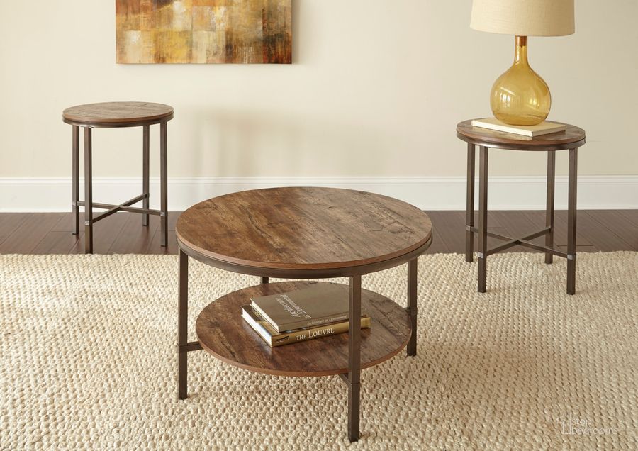 The appearance of Sedona 3-Piece Occasional Table Set designed by Steve Silver in the modern / contemporary interior design. This brown piece of furniture  was selected by 1StopBedrooms from Sedona Collection to add a touch of cosiness and style into your home. Sku: SE3000A. Material: Wood. Product Type: Occasional Table Set. Image1