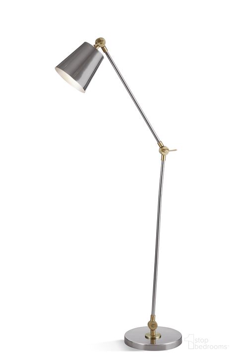The appearance of Seerve Floor Lamp In Nickel designed by Bassett Mirror Company in the industrial interior design. This nickel piece of furniture  was selected by 1StopBedrooms from  to add a touch of cosiness and style into your home. Sku: L4298F. Material: Metal. Product Type: Floor Lamp. Image1