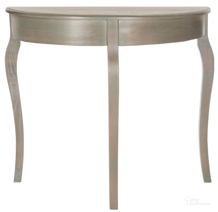 The appearance of Sema French Gray Console designed by Safavieh in the traditional interior design. This ash gray piece of furniture  was selected by 1StopBedrooms from Sema Collection to add a touch of cosiness and style into your home. Sku: AMH6639A. Material: Wood. Product Type: Console. Image1