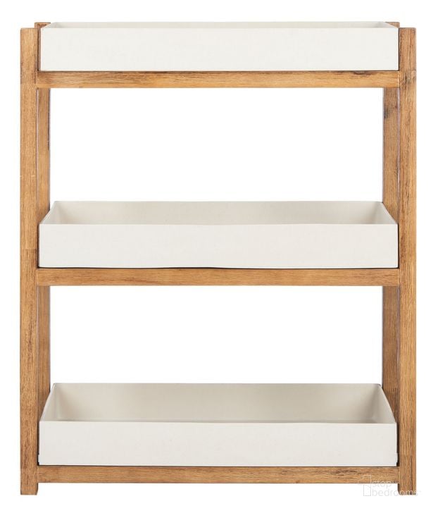The appearance of Semli Shelf in Natural and Beige designed by Safavieh in the industrial interior design. This natural and beige piece of furniture  was selected by 1StopBedrooms from Semli Collection to add a touch of cosiness and style into your home. Sku: PAT1507B. Product Type: Shelf. Image1
