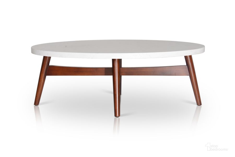 The appearance of Serena Silverstone Oval Cocktail Table designed by Steve Silver in the modern / contemporary interior design. This natural cherry piece of furniture  was selected by 1StopBedrooms from Serena Collection to add a touch of cosiness and style into your home. Sku: SE300C. Material: Stone. Product Type: Coffee and Cocktail Table. Image1