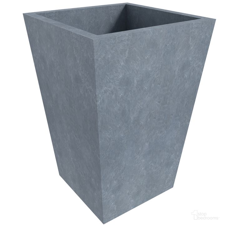 The appearance of Serene 15 Inch High Poly Stone Square Planter In Aged Concrete designed by LeisureMod in the modern / contemporary interior design. This concrete piece of furniture  was selected by 1StopBedrooms from Serene Collection to add a touch of cosiness and style into your home. Sku: SP15AC. Material: Stone. Product Type: Planter. Image1