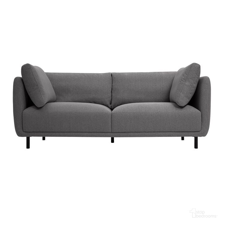 The appearance of Serenity 79 Inch Fabric Sofa In Gray designed by Armen Living in the modern / contemporary interior design. This dark gray piece of furniture  was selected by 1StopBedrooms from Serenity Collection to add a touch of cosiness and style into your home. Sku: LCSESOMBGRY. Material: Wood. Product Type: Sofa. Image1