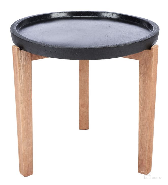 The appearance of Serka Side Table in Natural and Black designed by Safavieh in the coastal interior design. This natural/black piece of furniture  was selected by 1StopBedrooms from Serka Collection to add a touch of cosiness and style into your home. Sku: PAT1510A. Product Type: Outdoor Table. Image1