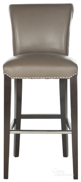The appearance of Seth Clay Leather Bar Stool designed by Safavieh in the traditional interior design. This clay piece of furniture  was selected by 1StopBedrooms from Seth Collection to add a touch of cosiness and style into your home. Sku: MCR4510F. Product Type: Barstool. Material: Stainless Steel. Image1