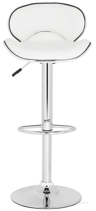 The appearance of Shambi White Swivel Bar Stool designed by Safavieh in the modern / contemporary interior design. This white piece of furniture  was selected by 1StopBedrooms from Shambi Collection to add a touch of cosiness and style into your home. Sku: FOX7515A. Material: Steel. Product Type: Barstool. Image1