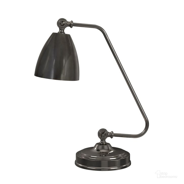 The appearance of Shine Desk Lamp In Black Nickel designed by Bassett Mirror Company in the industrial interior design. This black nickel piece of furniture  was selected by 1StopBedrooms from  to add a touch of cosiness and style into your home. Sku: L4281T. Material: Aluminum. Product Type: Desk Lamp. Image1