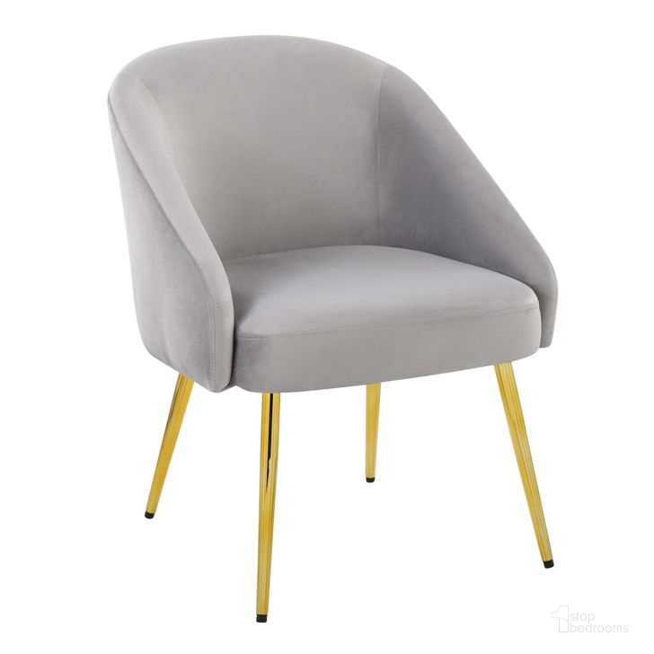 The appearance of Shiraz Chair In Gold and Silver designed by Lumisource in the modern / contemporary interior design. This gold and silver piece of furniture  was selected by 1StopBedrooms from Shiraz Collection to add a touch of cosiness and style into your home. Sku: CH-SHIRAZ AUVSV. Material: Metal. Product Type: Accent Chair. Image1