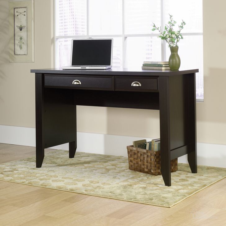The appearance of Shoal Creek Computer Desk In Jamocha Wood designed by Sauder in the transitional interior design. This jamocha wood piece of furniture  was selected by 1StopBedrooms from Shoal Creek Collection to add a touch of cosiness and style into your home. Sku: 409936. Product Type: Computer Desk. Material: Engineered Wood. Image1