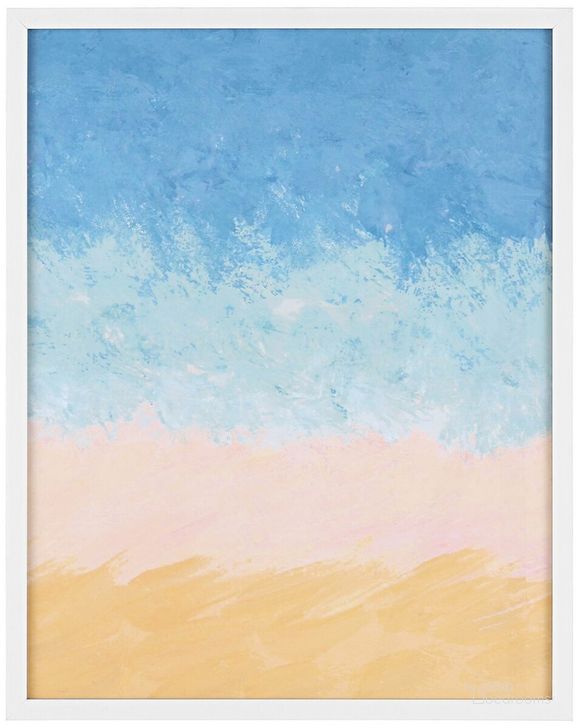 The appearance of Shoreline 16 x 20 Inch Light Blue and Sand Framed Wall Art designed by Safavieh in the modern / contemporary interior design. This light blue piece of furniture  was selected by 1StopBedrooms from Shoreline Collection to add a touch of cosiness and style into your home. Sku: WLA2028A. Material: Glass. Product Type: Wall Art. Image1