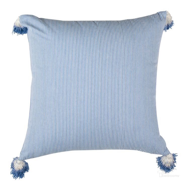 The appearance of Sidney Pillow PLS7095C-1616 designed by Safavieh in the modern / contemporary interior design. This blue and white piece of furniture  was selected by 1StopBedrooms from Sidney Collection to add a touch of cosiness and style into your home. Sku: PLS7095C-1616. Material: Cotton. Product Type: Pillows and Throw. Image1
