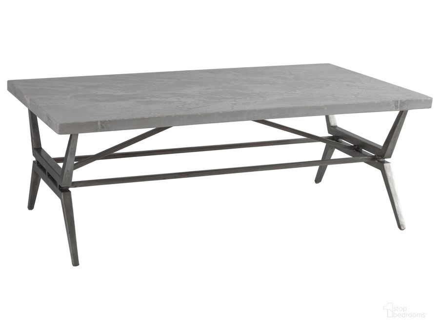 The appearance of Signature Designs Gray And Gun Metal Cirro Rectangular Cocktail Table designed by Artistica Home in the transitional interior design. This gray piece of furniture  was selected by 1StopBedrooms from Signature Designs Collection to add a touch of cosiness and style into your home. Sku: 01-2132-945. Product Type: Cocktail Table. Image1