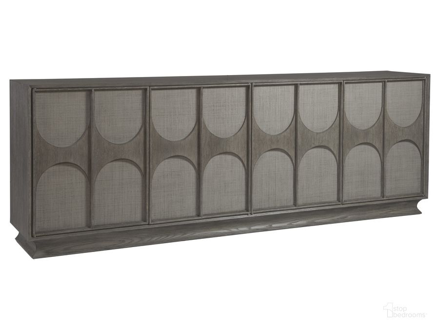 The appearance of Signature Designs Grey Monstuart Long Media Console designed by Artistica Home in the modern / contemporary interior design. This gray piece of furniture  was selected by 1StopBedrooms from Signature Designs Collection to add a touch of cosiness and style into your home. Sku: 01-2150-907. Product Type: Media Console. Image1