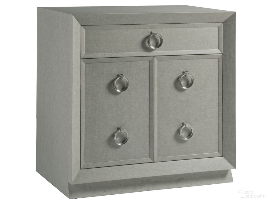 The appearance of Signature Designs Grey Zeitgeist Linen Hall Door Chest designed by Artistica Home in the modern / contemporary interior design. This grey piece of furniture  was selected by 1StopBedrooms from Signature Designs Collection to add a touch of cosiness and style into your home. Sku: 01-2141-974. Product Type: Accent Chest. Image1
