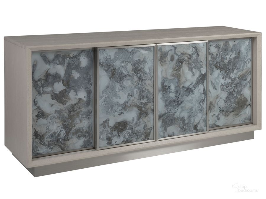 The appearance of Signature Designs Metaphor Media Console designed by Artistica Home in the modern / contemporary interior design. This cream piece of furniture  was selected by 1StopBedrooms from Signature Designs Collection to add a touch of cosiness and style into your home. Sku: 01-2208-907. Product Type: Media Console. Image1