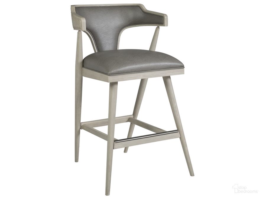 The appearance of Signature Designs White Wire Brushed Sandblasted Arne Bar Stool designed by Artistica Home in the modern / contemporary interior design. This gray piece of furniture  was selected by 1StopBedrooms from Signature Designs Collection to add a touch of cosiness and style into your home. Sku: 01-2101-896-01. Product Type: Barstool. Image1
