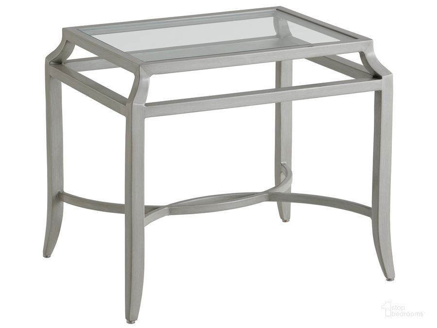 The appearance of Silver Sands End Table 01-3945-955 designed by Tommy Bahama in the transitional interior design. This silver piece of furniture  was selected by 1StopBedrooms from Silver Sands Collection to add a touch of cosiness and style into your home. Sku: 01-3945-955. Material: Aluminum. Product Type: End Table. Image1