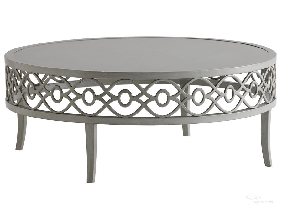 The appearance of Silver Sands Rectangular Cocktail Table 01-3945-947 designed by Tommy Bahama in the transitional interior design. This silver piece of furniture  was selected by 1StopBedrooms from Silver Sands Collection to add a touch of cosiness and style into your home. Sku: 01-3945-947. Material: Aluminum. Product Type: Cocktail Table. Image1