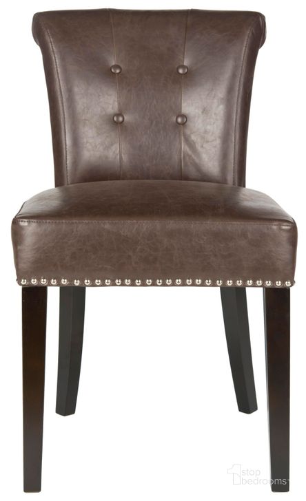 The appearance of Sinclair Antique Brown Ring Chair Set of 2 designed by Safavieh in the modern / contemporary interior design. This antique brown piece of furniture  was selected by 1StopBedrooms from Sinclair Collection to add a touch of cosiness and style into your home. Sku: MCR4705C-SET2. Product Type: Dining Chair. Material: Stainless Steel. Image1