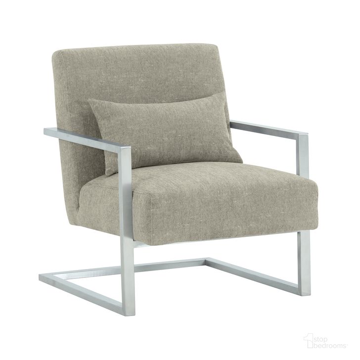The appearance of Skyline Modern Accent Chair In Gray Linen and Steel Legs designed by Armen Living in the modern / contemporary interior design. This gray piece of furniture  was selected by 1StopBedrooms from Skyline Collection to add a touch of cosiness and style into your home. Sku: LCSKCHGR. Material: Wood. Product Type: Accent Chair. Image1