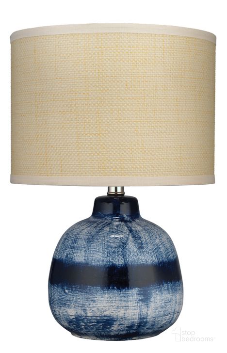 The appearance of Small Batik Table Lamp designed by Jamie Young Company in the coastal interior design. This indigo piece of furniture  was selected by 1StopBedrooms from Batik Collection to add a touch of cosiness and style into your home. Sku: 9BATIKSMTLIN. Material: Ceramic. Product Type: Table Lamp. Image1