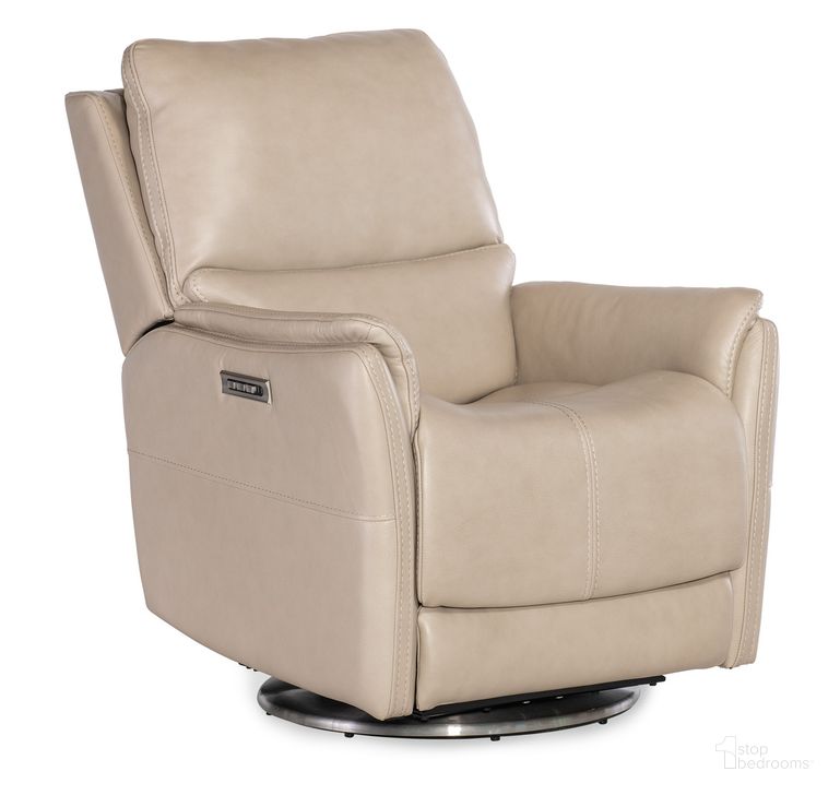 The appearance of Soiree Zero Gravity Swivel W/Power Headrest And Lumbar In Beige designed by Hooker in the transitional interior design. This beige piece of furniture  was selected by 1StopBedrooms from RC Collection to add a touch of cosiness and style into your home. Sku: RC607-PHSZL-070. Material: Leather. Product Type: Recliner. Image1