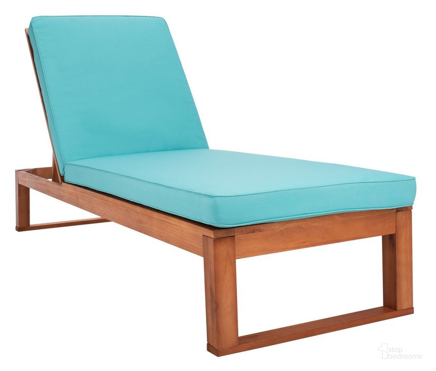 The appearance of Solano Aqua Sunlounger designed by Safavieh in the modern / contemporary interior design. This aqua piece of furniture  was selected by 1StopBedrooms from Solano Collection to add a touch of cosiness and style into your home. Sku: PAT7024Q. Material: Wood. Product Type: Outdoor Chaise Lounge. Image1
