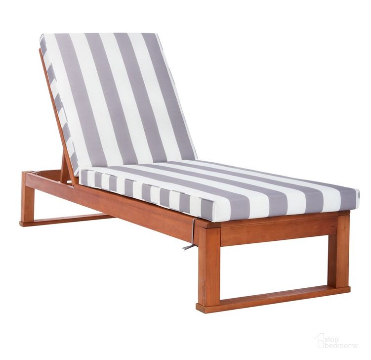 The appearance of Solano Sunlounger PAT7024G designed by Safavieh in the modern / contemporary interior design. This maple piece of furniture  was selected by 1StopBedrooms from Solano Collection to add a touch of cosiness and style into your home. Sku: PAT7024G. Material: Steel. Product Type: Outdoor Chaise Lounge. Image1