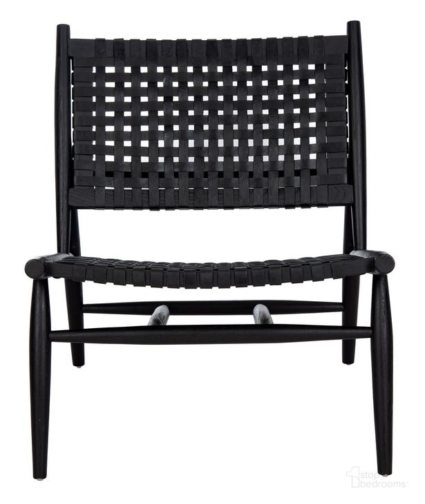 The appearance of Soleil Leather Woven Accent Chair ACH1001D designed by Safavieh in the modern / contemporary interior design. This black piece of furniture  was selected by 1StopBedrooms from Soleil Collection to add a touch of cosiness and style into your home. Sku: ACH1001D. Material: Wood. Product Type: Accent Chair. Image1
