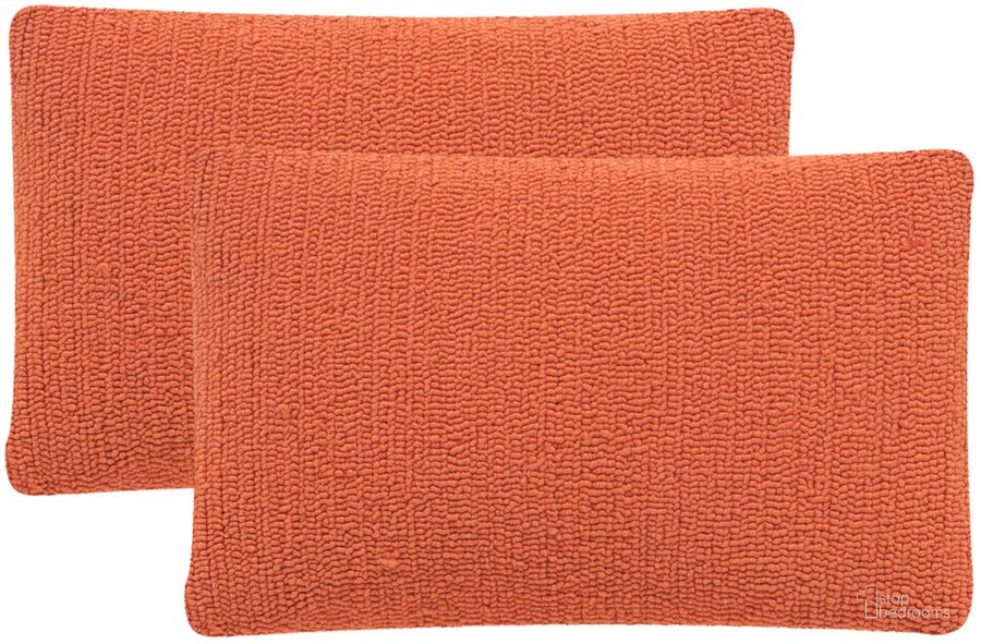 The appearance of Soleil Solid Pillow PPL112H-1220 Set of 2 designed by Safavieh in the coastal interior design. This orange piece of furniture  was selected by 1StopBedrooms from Soleil Collection to add a touch of cosiness and style into your home. Sku: PPL112H-1220-SET2. Product Type: Pillows and Throw. Image1