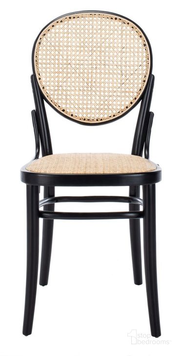 The appearance of Sonia Black and Natural Cane Dining Chair Set of 2 designed by Safavieh in the modern / contemporary interior design. This black piece of furniture  was selected by 1StopBedrooms from Sonia Collection to add a touch of cosiness and style into your home. Sku: DCH9504B-SET2. Material: Wood. Product Type: Dining Chair. Image1