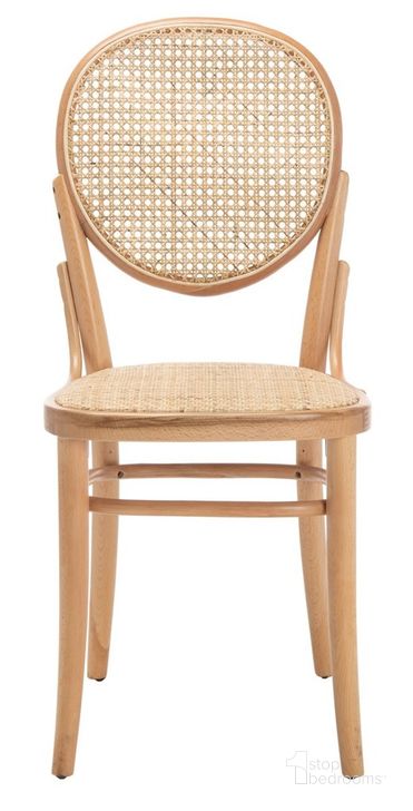The appearance of Sonia Natural Cane Dining Chair Set of 2 designed by Safavieh in the modern / contemporary interior design. This natural piece of furniture  was selected by 1StopBedrooms from Sonia Collection to add a touch of cosiness and style into your home. Sku: DCH9504C-SET2. Material: Wood. Product Type: Dining Chair. Image1