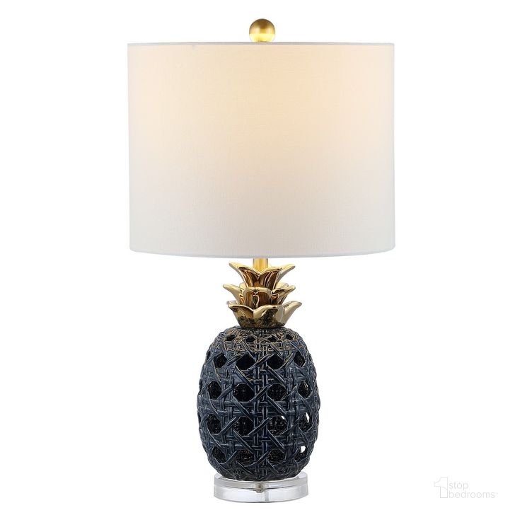 The appearance of Sonny Ceramic Table Lamp in Navy Blue designed by Safavieh in the modern / contemporary interior design. This navy blue piece of furniture  was selected by 1StopBedrooms from Sonny Collection to add a touch of cosiness and style into your home. Sku: TBL4357B. Material: Ceramic. Product Type: Table Lamp. Image1