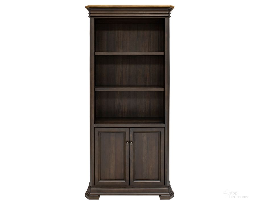 The appearance of Sonoma Executive Bookcase with Doors In Brown designed by Martin Furniture in the traditional interior design. This brown piece of furniture  was selected by 1StopBedrooms from Sonoma Collection to add a touch of cosiness and style into your home. Sku: IMSA3678D. Material: Wood. Product Type: Bookcase. Image1