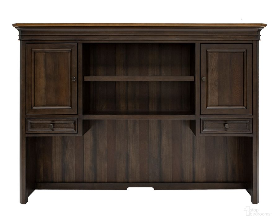 The appearance of Sonoma Executive Hutch with Wood Doors In Brown designed by Martin Furniture in the traditional interior design. This brown piece of furniture  was selected by 1StopBedrooms from Sonoma Collection to add a touch of cosiness and style into your home. Sku: IMSA682. Material: Wood. Product Type: Hutch. Image1