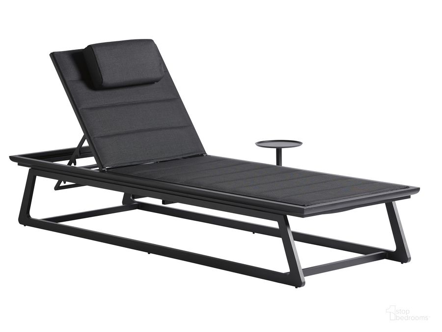 The appearance of South Beach Chaise Lounge designed by Tommy Bahama in the modern / contemporary interior design. This black piece of furniture  was selected by 1StopBedrooms from South Beach Collection to add a touch of cosiness and style into your home. Sku: 01-3940-75. Material: Aluminum. Product Type: Outdoor Chaise Lounge. Image1