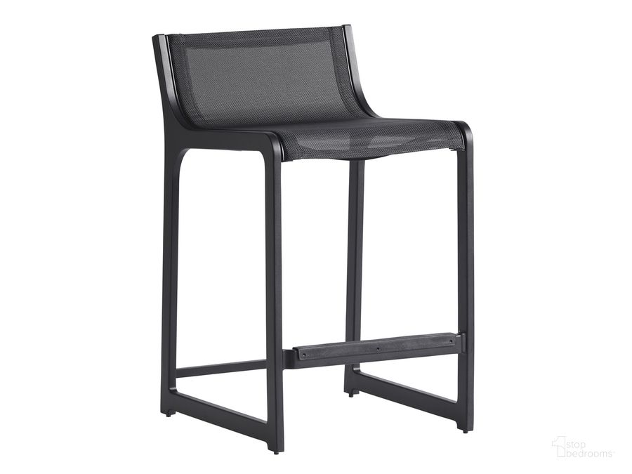 The appearance of South Beach Counter Stool designed by Tommy Bahama in the modern / contemporary interior design. This black piece of furniture  was selected by 1StopBedrooms from South Beach Collection to add a touch of cosiness and style into your home. Sku: 01-3940-17. Material: Aluminum. Product Type: Barstool. Image1