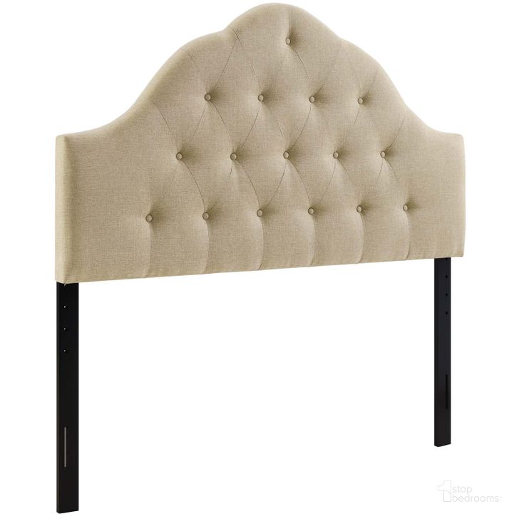 The appearance of Sovereign Beige Queen Upholstered Fabric Headboard designed by Modway in the modern / contemporary interior design. This beige piece of furniture  was selected by 1StopBedrooms from Sovereign Collection to add a touch of cosiness and style into your home. Sku: MOD-5162-BEI. Product Type: Headboard. Bed Size: Queen. Material: MDF. Image1