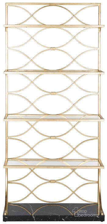 The appearance of Spano 4 Glass Tier Marble Base Etagere designed by Safavieh in the modern / contemporary interior design. This gold piece of furniture  was selected by 1StopBedrooms from Spano Collection to add a touch of cosiness and style into your home. Sku: FOX6299A. Material: Metal. Product Type: Etagere. Image1