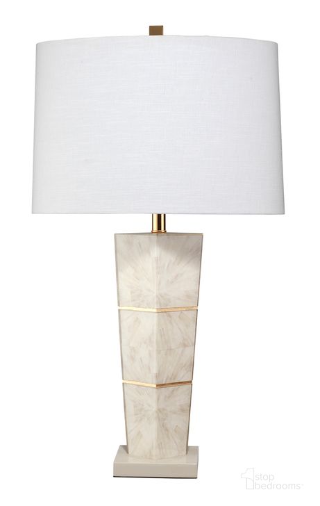 The appearance of Spectacle Table Lamp In Gold designed by Jamie Young Company in the transitional interior design. This gold piece of furniture  was selected by 1StopBedrooms from Spectacle Collection to add a touch of cosiness and style into your home. Sku: 1SPEC-TLGO. Material: Linen. Product Type: Table Lamp. Image1