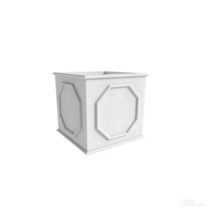 The appearance of Sprout Cubic 12.6 Inch Fiber Stone Cube Planter In White designed by LeisureMod in the modern / contemporary interior design. This white piece of furniture  was selected by 1StopBedrooms from Sprout Collection to add a touch of cosiness and style into your home. Sku: SP13W. Material: Stone. Product Type: Planter. Image1