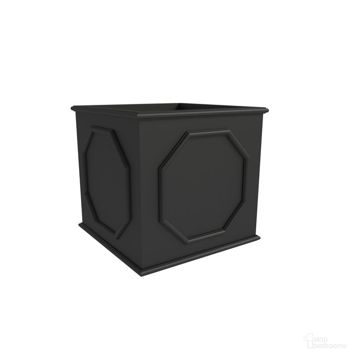 The appearance of Sprout Cubic 15 Inch Fiber Stone Cube Planter In Black designed by LeisureMod in the modern / contemporary interior design. This black piece of furniture  was selected by 1StopBedrooms from Sprout Collection to add a touch of cosiness and style into your home. Sku: SP15BL. Material: Stone. Product Type: Planter. Image1