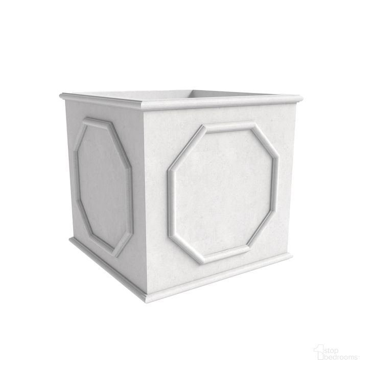 The appearance of Sprout Cubic 17.7 Inch Fiber Stone Cube Planter In White designed by LeisureMod in the modern / contemporary interior design. This white piece of furniture  was selected by 1StopBedrooms from Sprout Collection to add a touch of cosiness and style into your home. Sku: SP18W. Material: Stone. Product Type: Planter. Image1